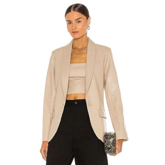 Amanda Uprichard Jane Blazer in Tan Medium - Picture 1 of 8